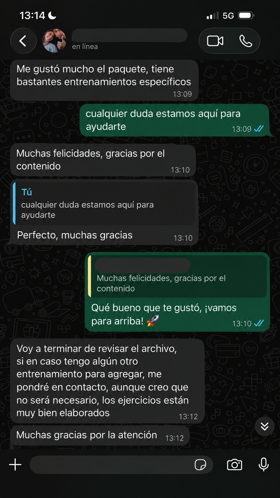 Opinión real de un cliente 7
