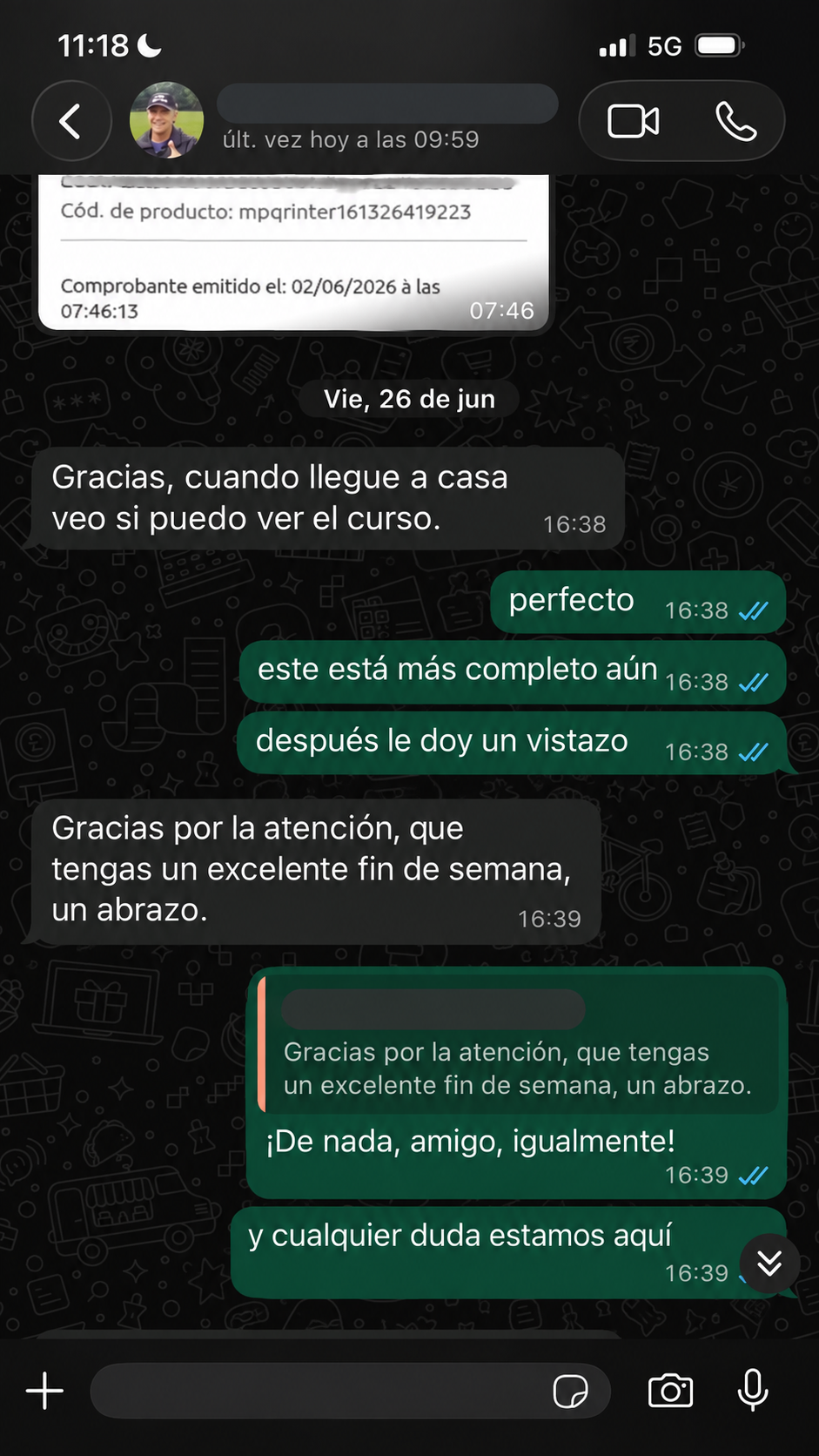 Opinión real de un cliente 3